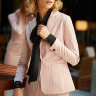 Нежно-розовый деловой костюм Lisa Prior в полоску