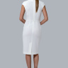 Белое платье-футляр LisaPrior из шелкового крепа